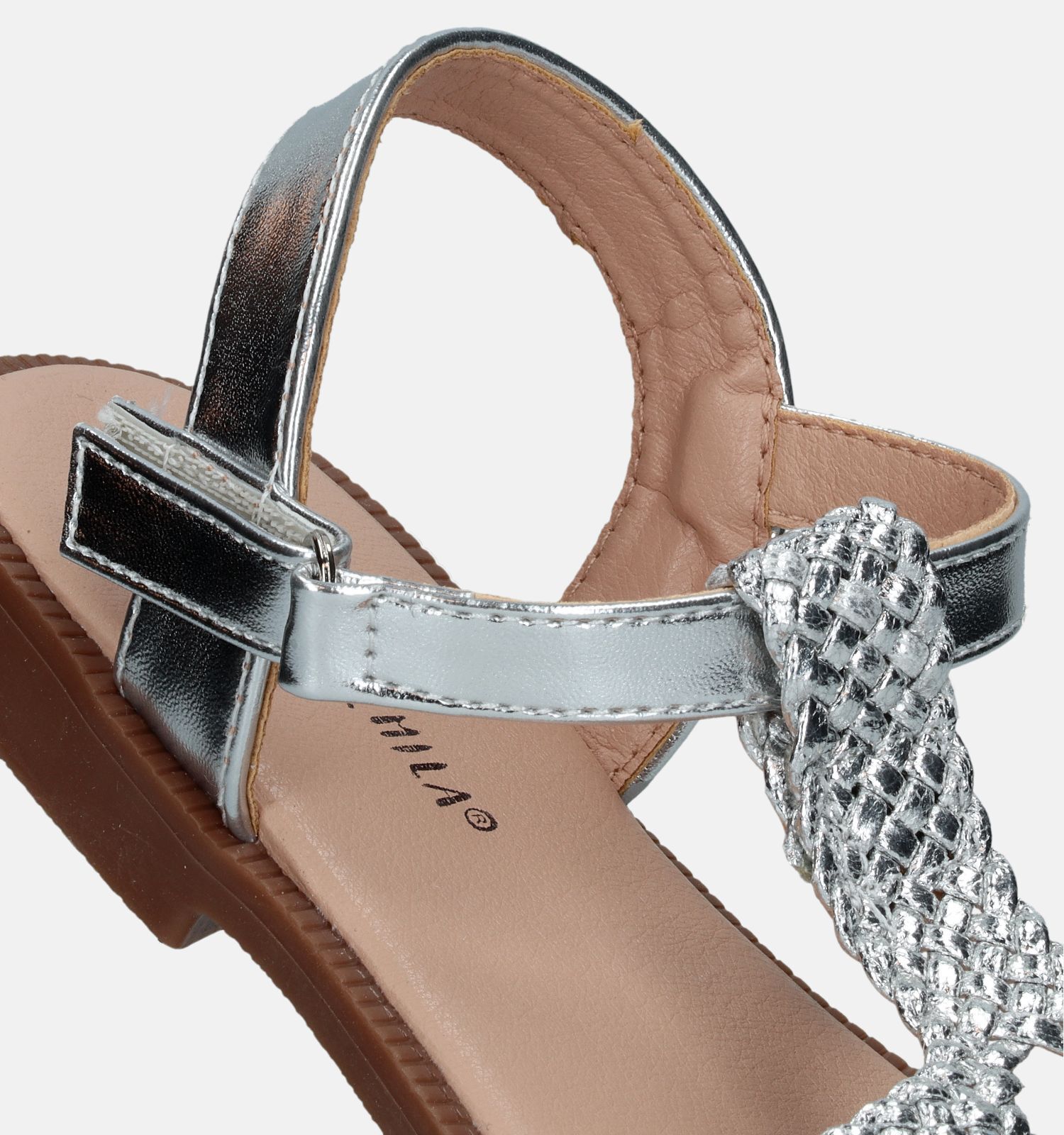 Milo Mila Zilveren Gevlochten sandalen Meisjes Sandalen Online op TORFS.BE