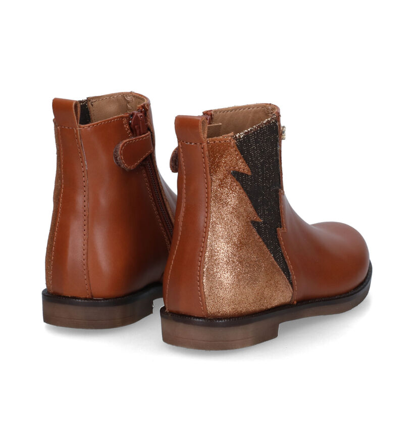 STONES and BONES Bilat Bottes basses en Cognac pour filles (313901) - pour semelles orthopédiques