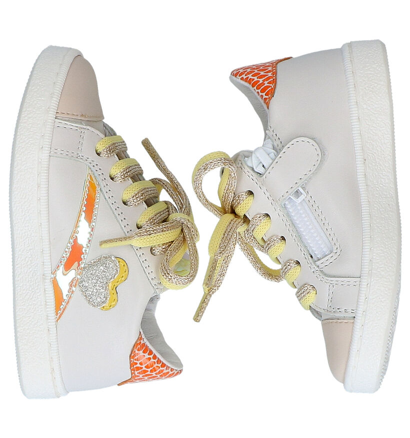FR by Romagnoli Witte Veterschoenen in leer (285441)