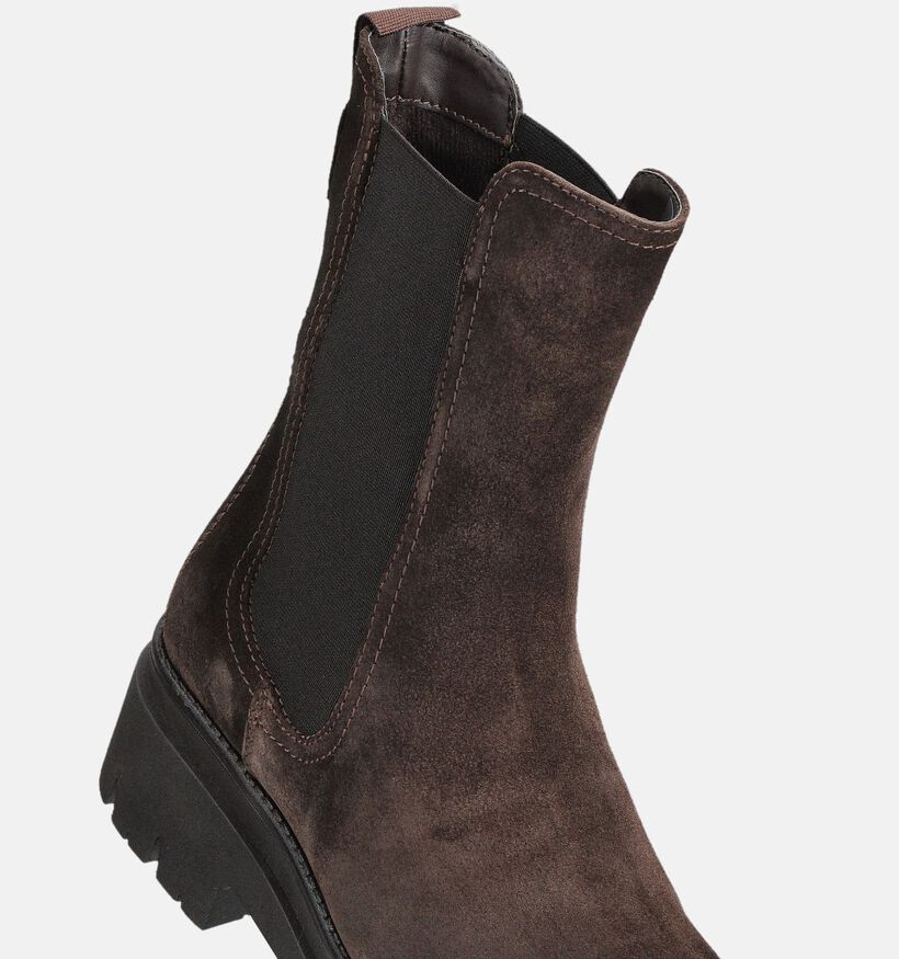 Tamaris Donkerbruine Boots Chelsea voor dames (376633)
