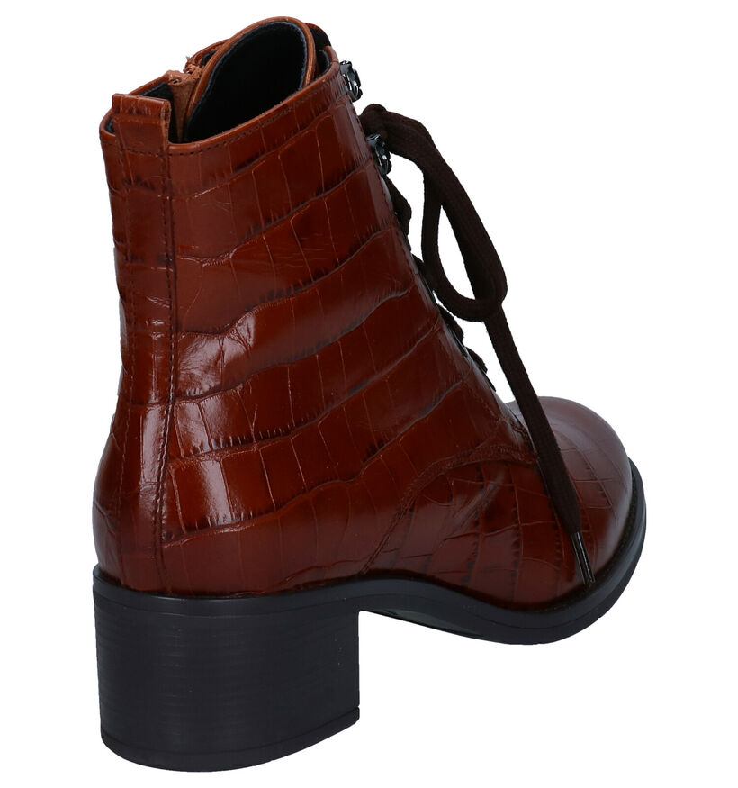 Hush Puppies Ollya Cognac Enkellaarzen in leer (292707)