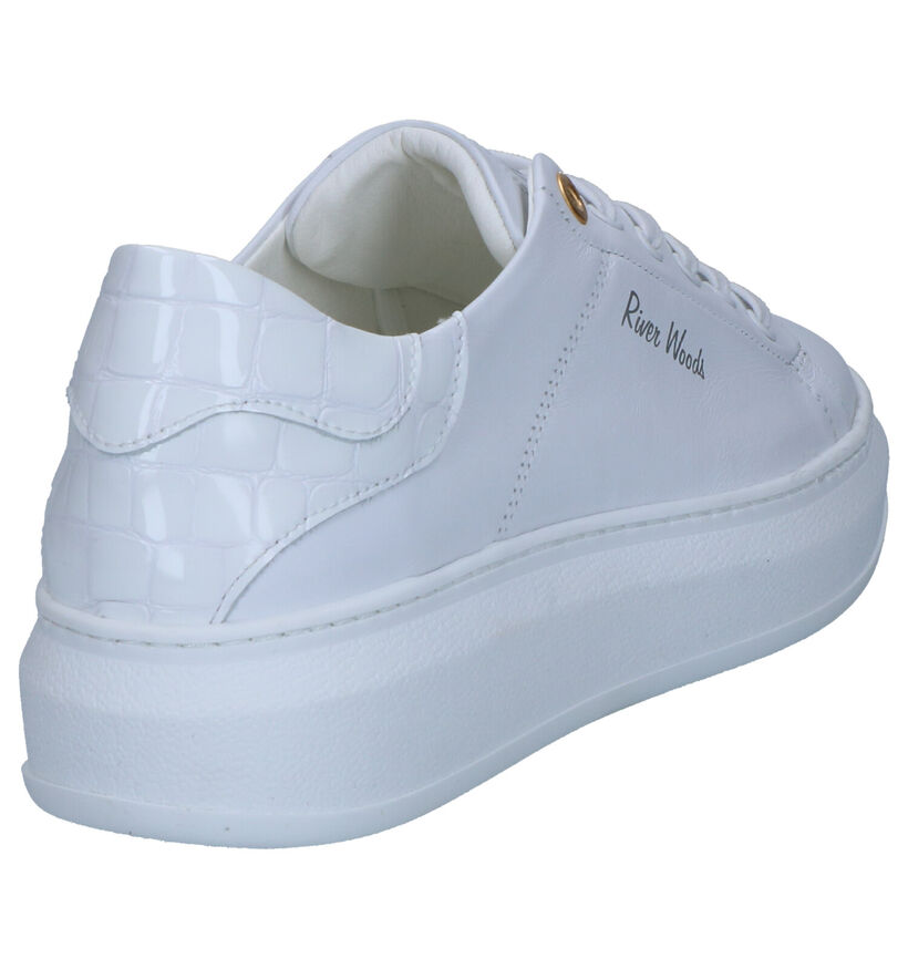 River Woods Anker Witte Sneakers in leer (271171)