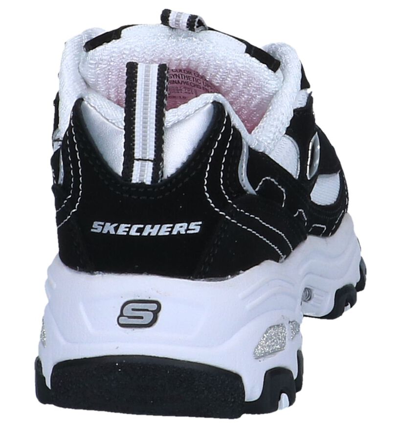 Zwarte Lage Sneakers Skechers D'Lites Biggest Fan in kunstleer (250647)