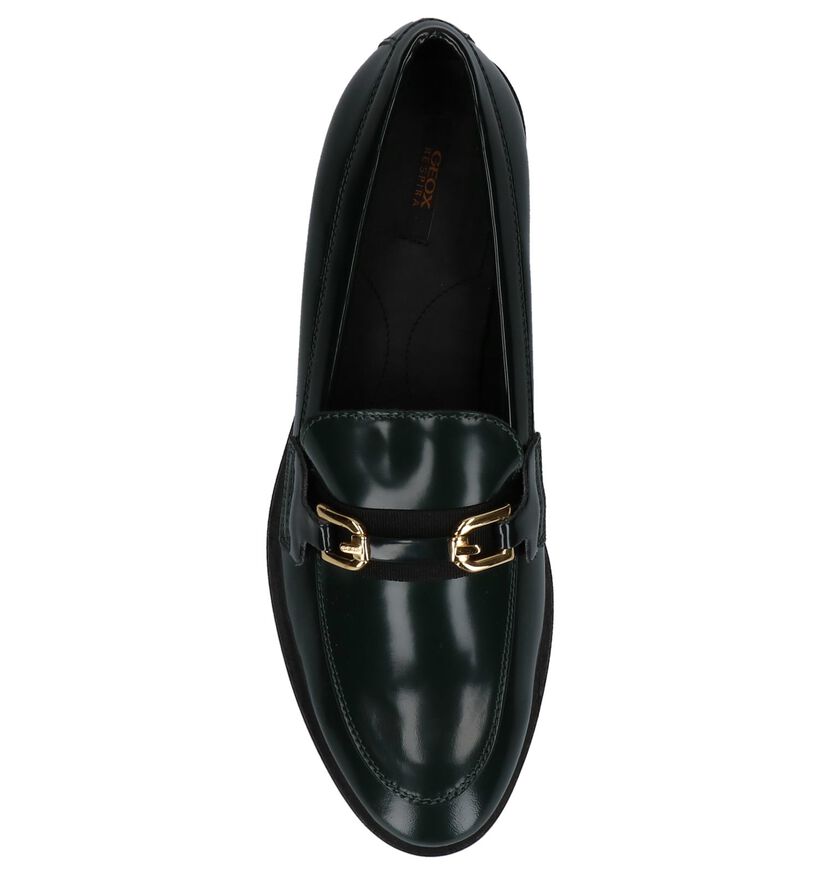 Geox Mocassins en Vert foncé en cuir (223033)