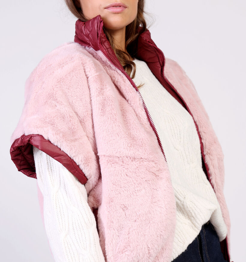 Laurent David Bodywarmer en Bordeaux/Rose pour femmes (366523)