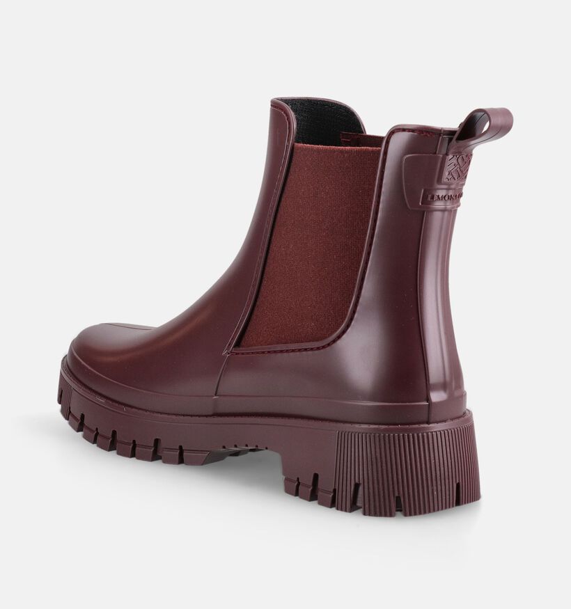 Lemon Jelly Kirby Bottines motardes en Bordeaux pour femmes (381094) - pour semelles orthop&eacute;diques