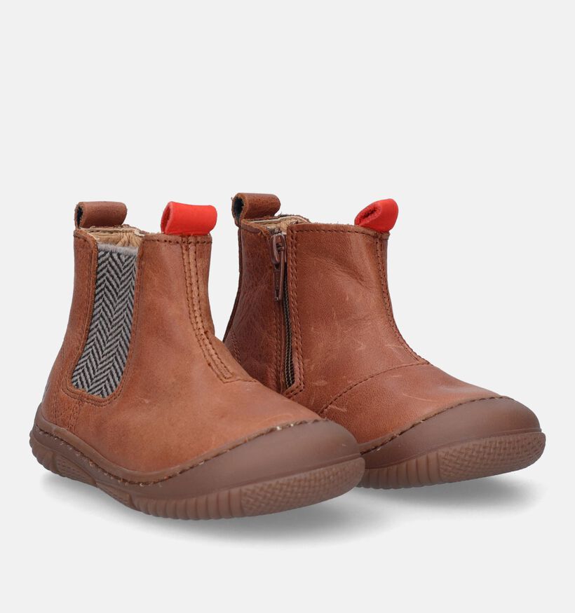 Bopy Jakar Cognac Baby Chelsea Boots voor meisjes, jongens (332189) - geschikt voor steunzolen