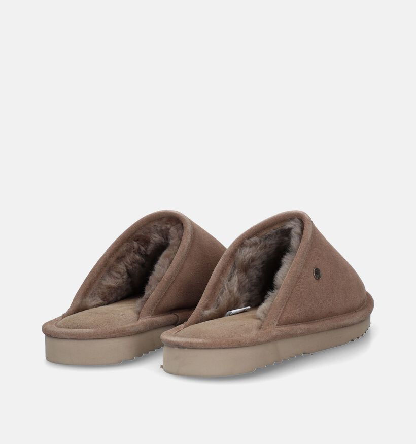 Warmbat Gibson Cognac Wollen Pantoffels voor heren (330222)