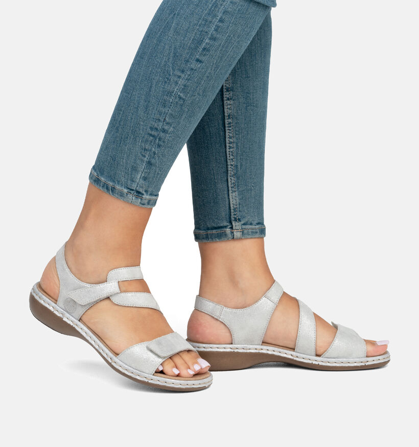 Rieker Zilveren Sandalen voor dames (354993)