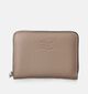 Crinkles Porte-monnaie zippé en Taupe pour femmes (358076)