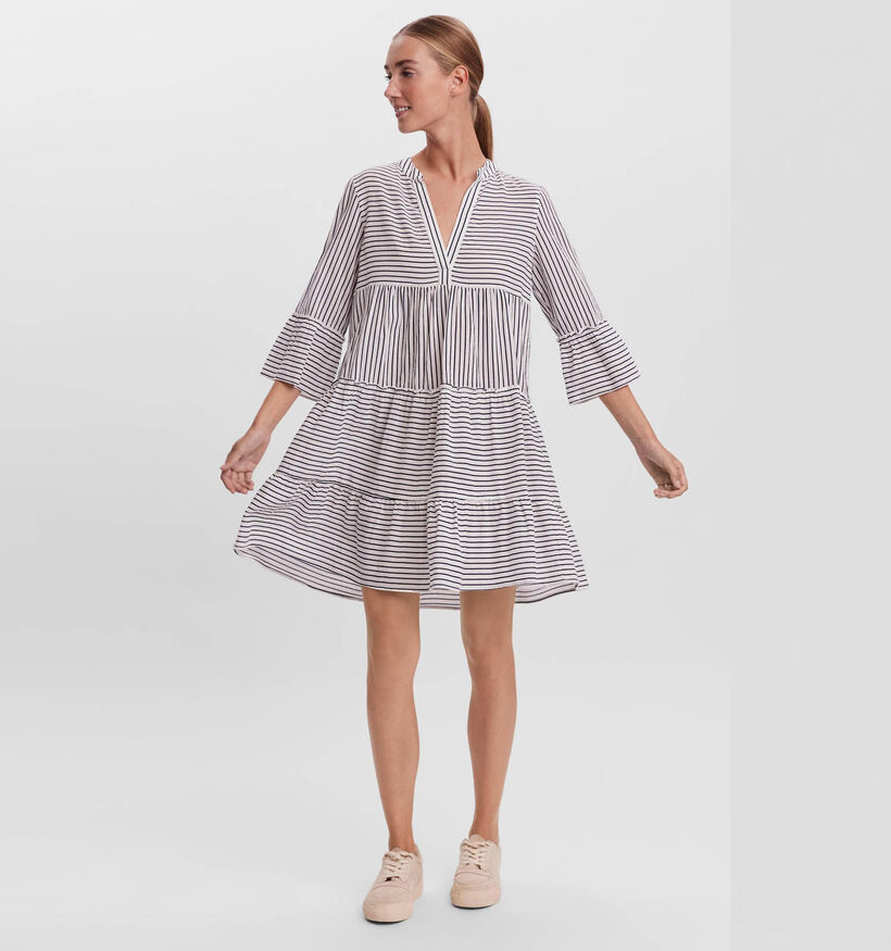 Vero Moda Heli Roze Gestreept Kleedje (311886)