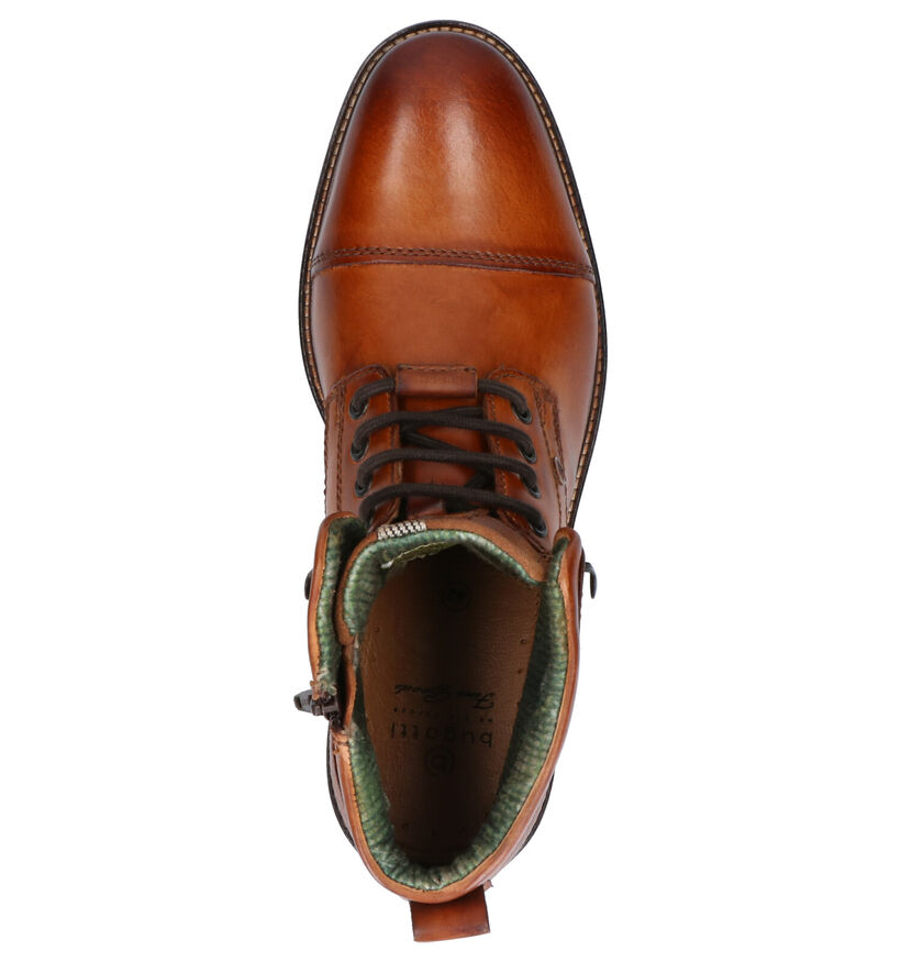 Bugatti Cognac Boots in leer (255347)