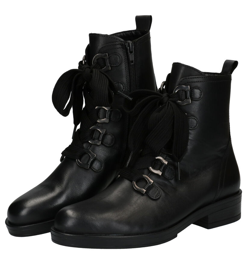 Gabor Best Fitting Zwarte Bottines in leer (282399)