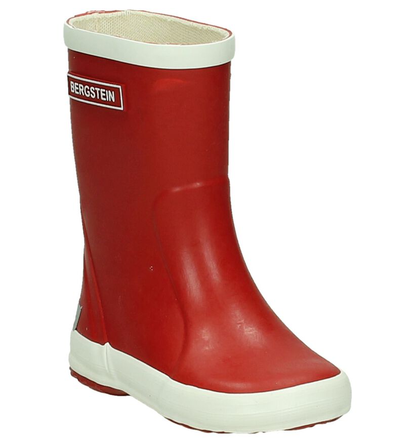 Bergstein Bottes de pluie en Rouge foncé pour filles, garçons (180421) - pour semelles orthopédiques