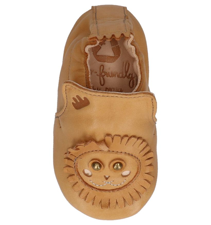 Cognac Parkschoentjes Easy Peasy Blublu Lion in leer (251359)