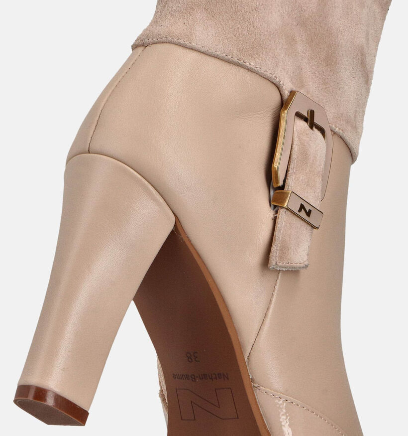 Nathan-Baume Bottines à talons en Beige pour femmes (363628)