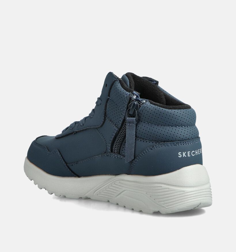 Skechers Uno Lite Blauwe Hoge Sneakers voor jongens, meisjes (361092)