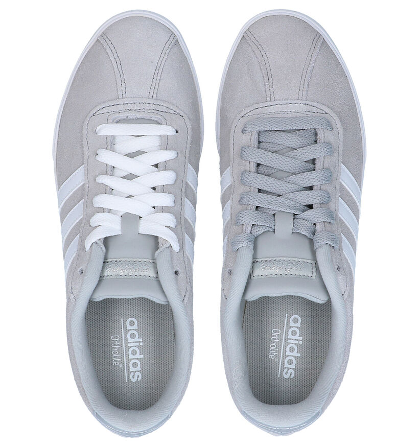 adidas Courtset Baskets en Gris en cuir (276455)