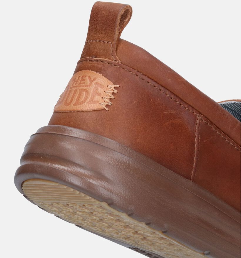 HEYDUDE Wallt Grip Moo Cognac Mocassins voor heren (330188) - geschikt voor steunzolen