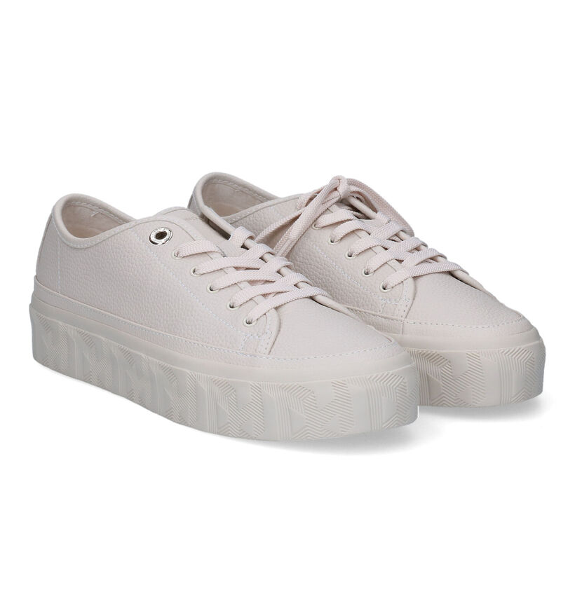 Tommy Hilfiger Essential Beige Sneakers voor dames (310692) - geschikt voor steunzolen