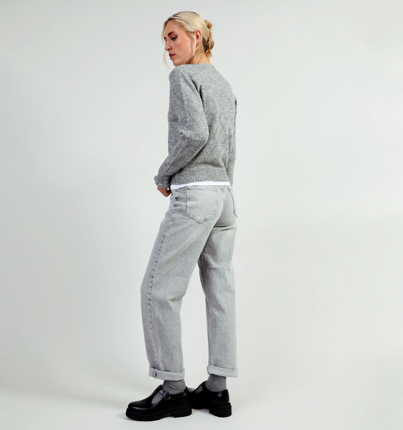JDY Letty Cardigan tricoté en Gris pour femmes (346413)