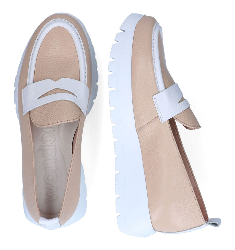 Wonders Beige Mocassins in leer (309627)