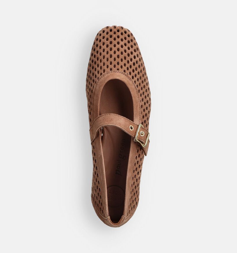 Paul Green Cognac Ballerina's met Bandje voor dames (374117)