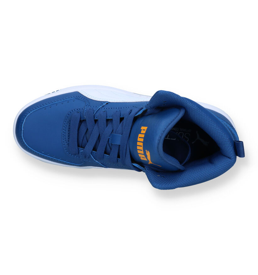 Puma Rebound Joy Baskets en Bleu pour garçons (318737)