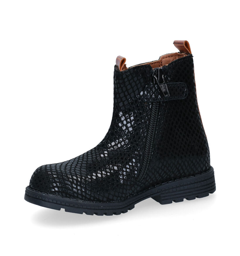 Milo & Mila Bottines Chelsea en Noir pour filles (295742) - pour semelles orthopédiques