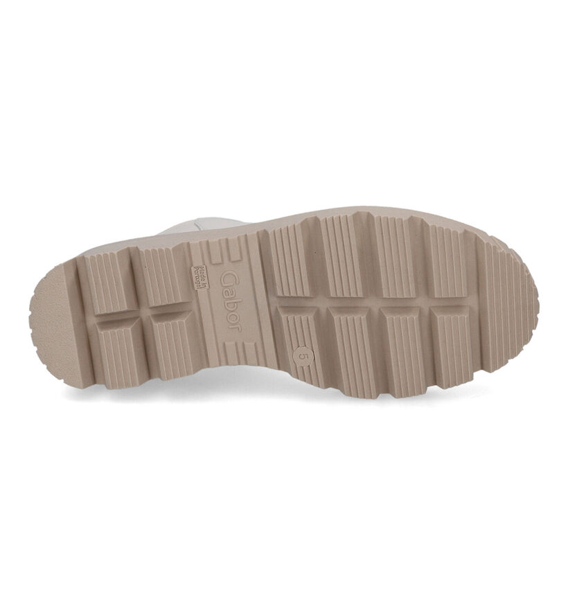 Gabor Best Fitting Bottines en Écru pour femmes (315229) - pour semelles orthopédiques