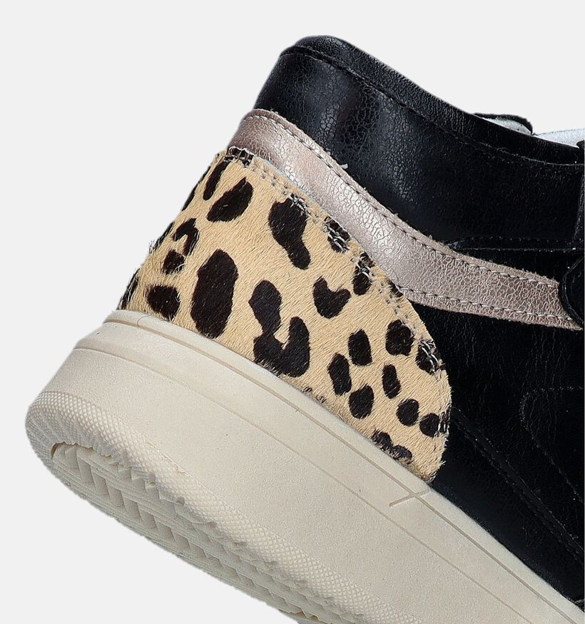 Shoesme Zwarte Hoge sneakers voor meisjes (348072) - geschikt voor steunzolen