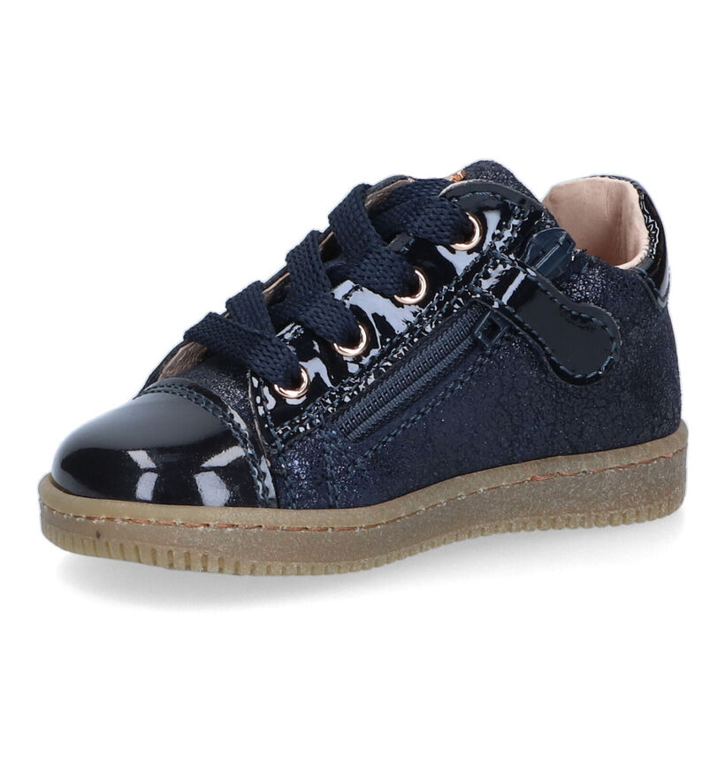 STONES and BONES Baza Chaussures pour bébé en Bleu en nubuck (313885)