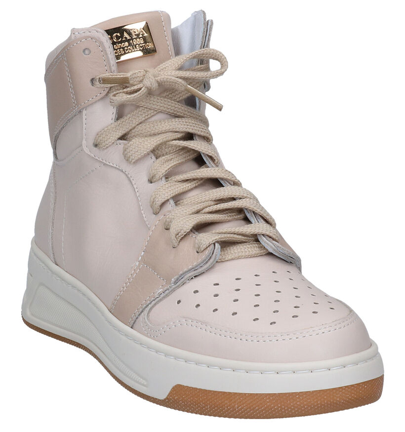Scapa Beige Boots in leer (297902)