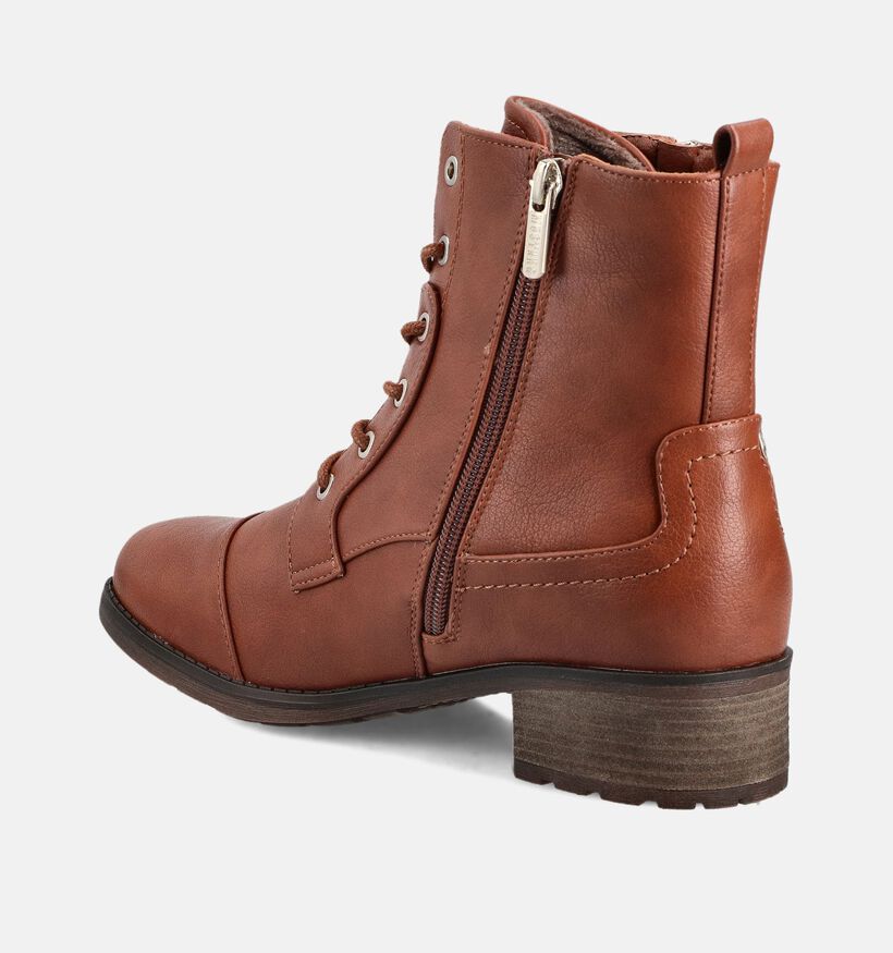 Mustang Boots à lacets en Cognac pour femmes (363702)