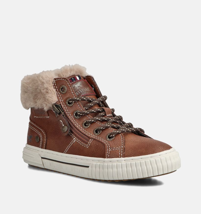 Mustang Chaussures hautes en Cognac pour filles (363283) - pour semelles orthopédiques
