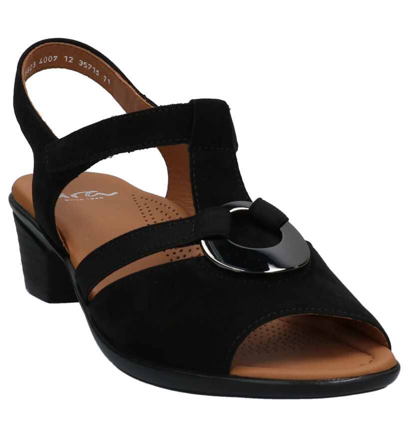 Ara Lugano Sandales en Noir en nubuck (272507)