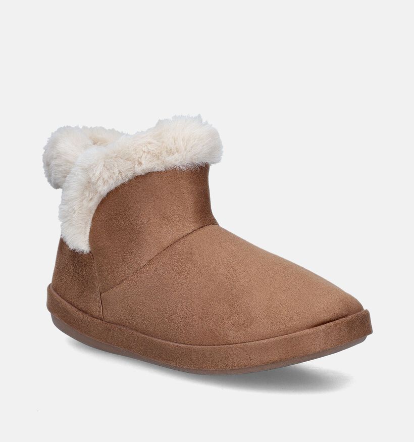 Torfs Home Pantoufles fermées en Cognac pour femmes (349392)
