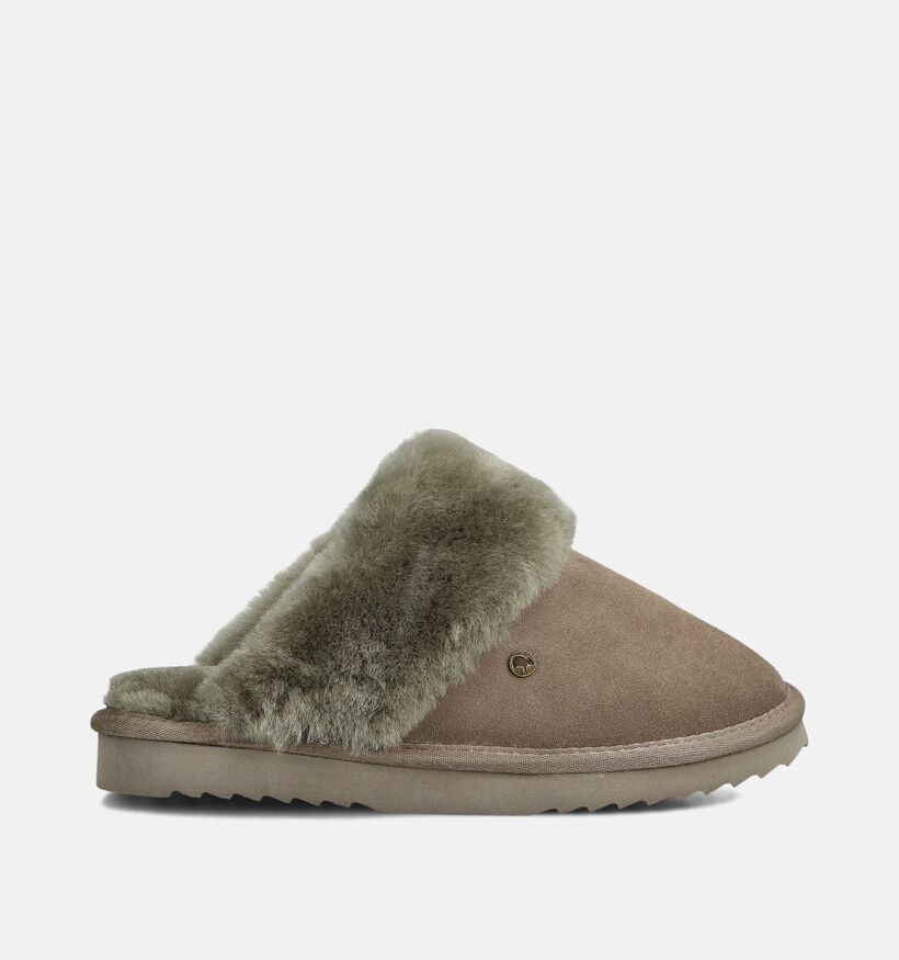 Flurry Pantoufles ouvertes en Vert kaki pour femmes (362518)