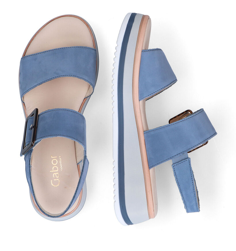 Gabor Comfort Blauwe Sandalen in nubuck (306137)