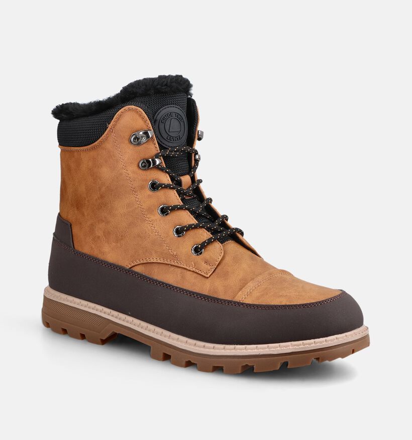 Luhta Reilu MR Boots &agrave; lacets en Cognac pour hommes (378598) - pour semelles orthop&eacute;diques