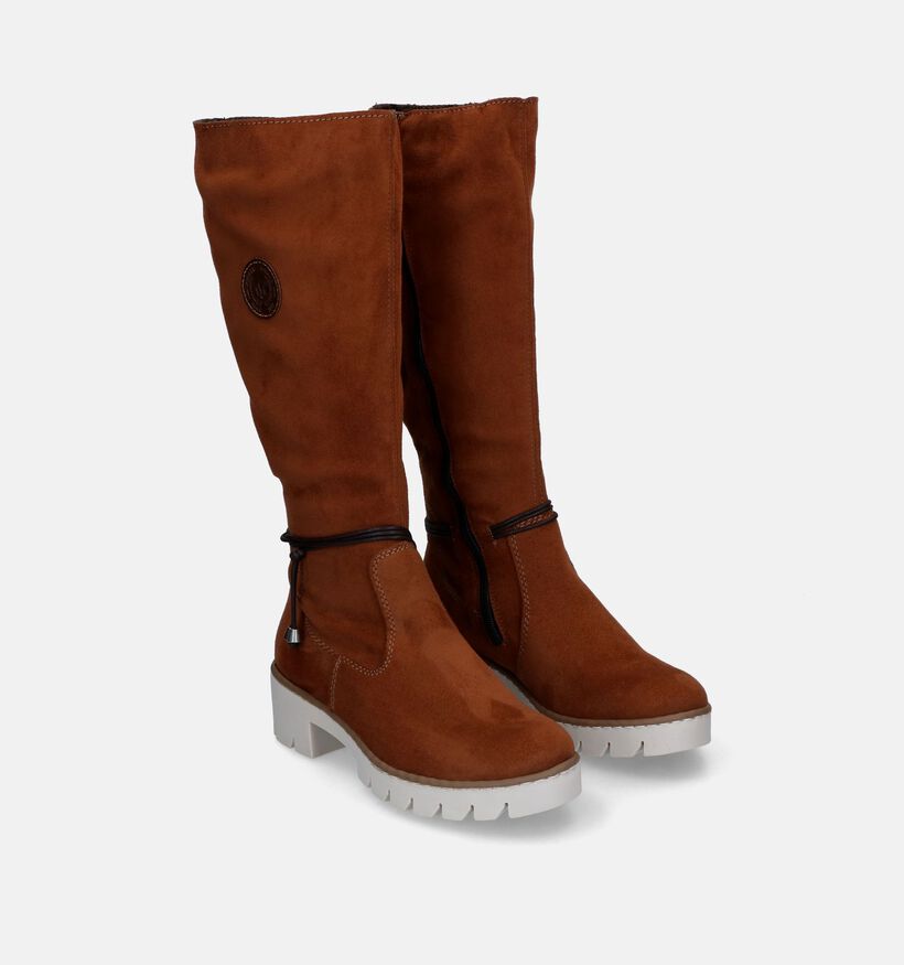 Rieker Bottes hautes en Cognac pour femmes (315895)