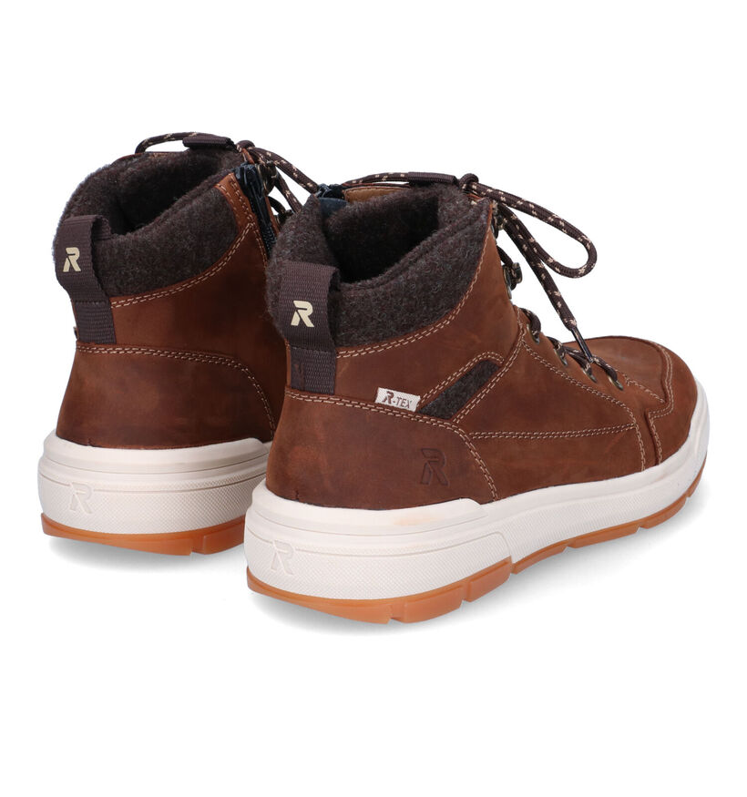 R-Evolution Boots à lacets en Cognac en nubuck (317035)