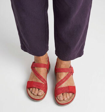 Rieker Sandalen Blauw/Rood