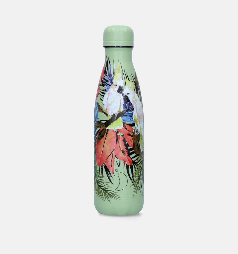 Chilly’s x Tropical Cacatua Groene Drinkfles 500 ml voor dames, heren, meisjes, jongens (343563)