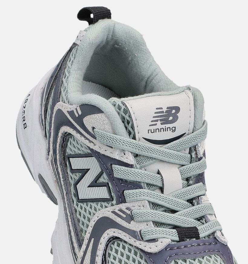New Balance 530 Grijze/Groene Sneakers voor jongens, meisjes (366197) - geschikt voor steunzolen