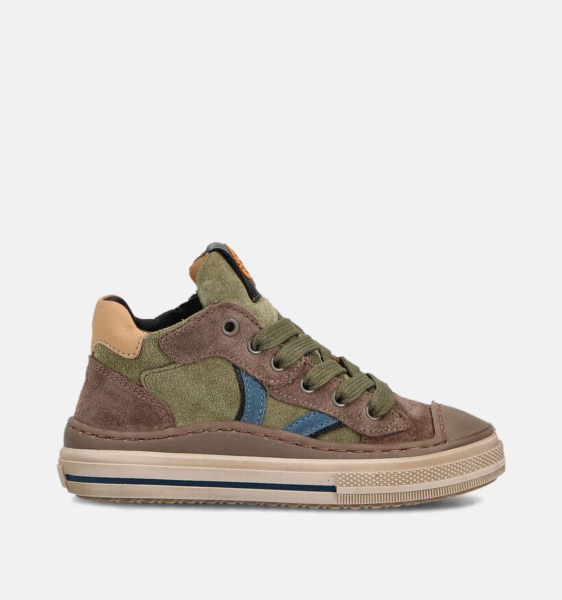 STONES and BONES Loxed Chaussures hautes en Marron/Vert pour garçons (362000) - pour semelles orthopédiques