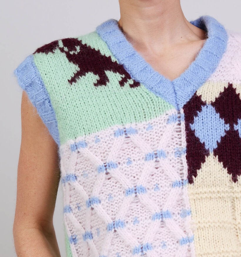 Pieces Bia Knit Gele/Pastel Gilet voor dames (369212)