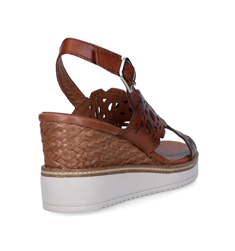 Tamaris Cognac Sandalen met sleehak voor dames (322306)