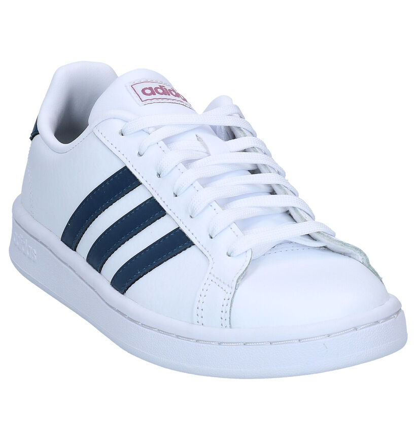 adidas Grand Court Witte Sneakers in kunstleer (284797)