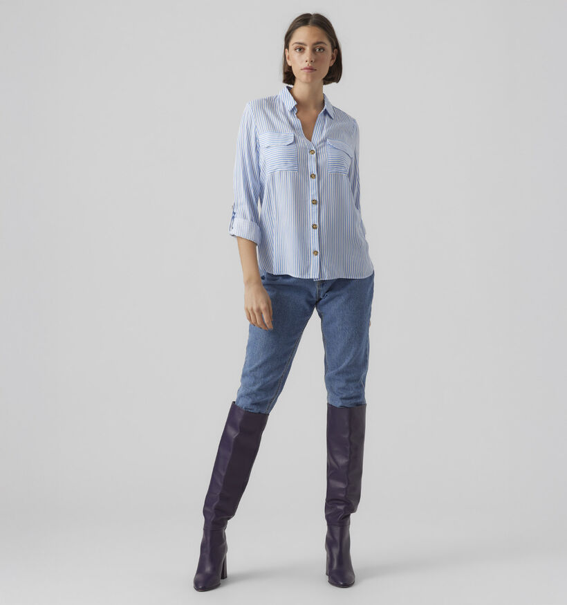 Vero Moda Bumpy Blauwe Blouse voor dames (369432)